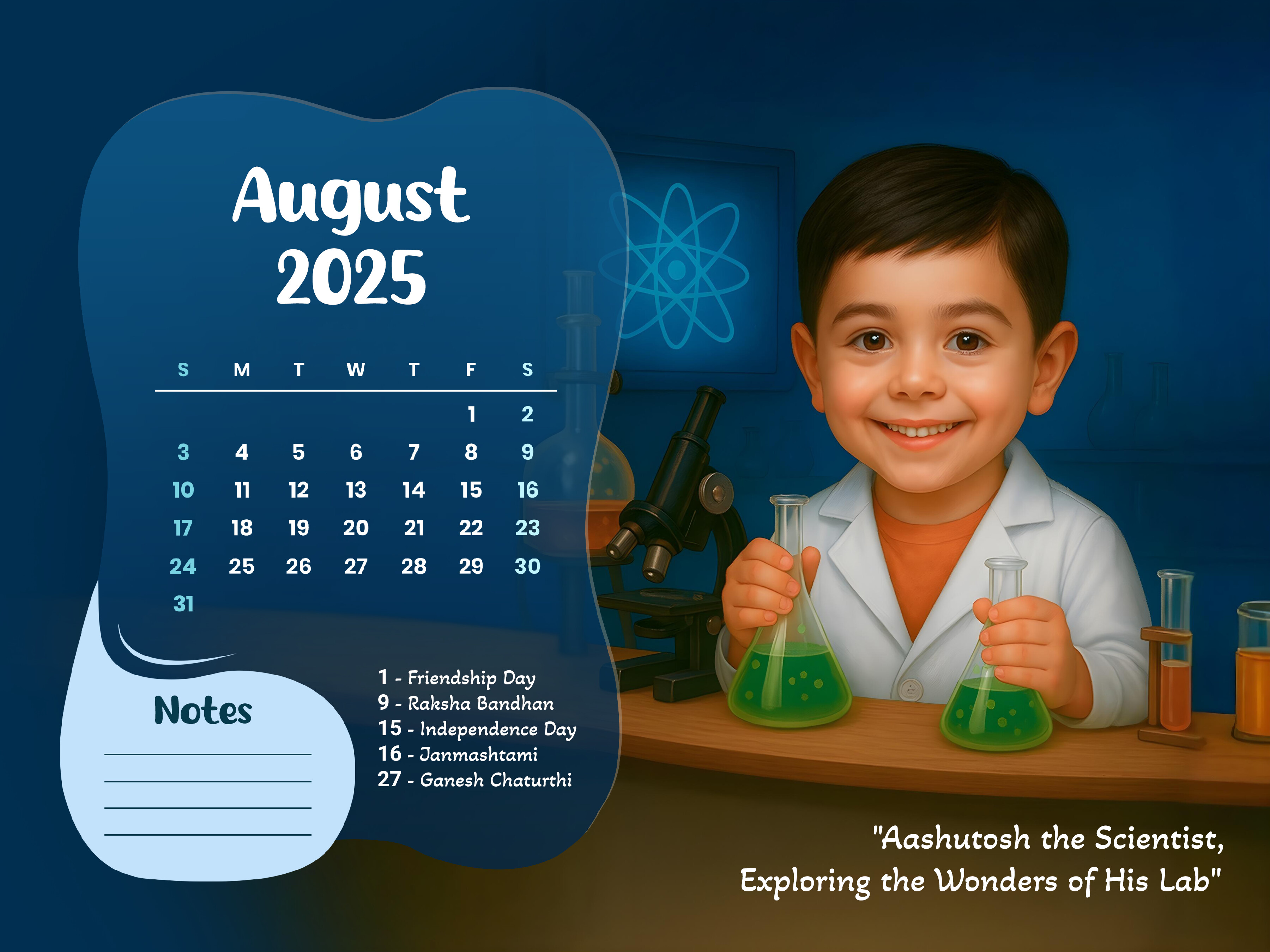 Calendar for Boy